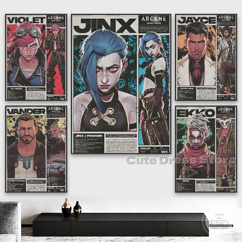 Esports Gaming Poster - Arcane Canvas Print Unframed Wall Art