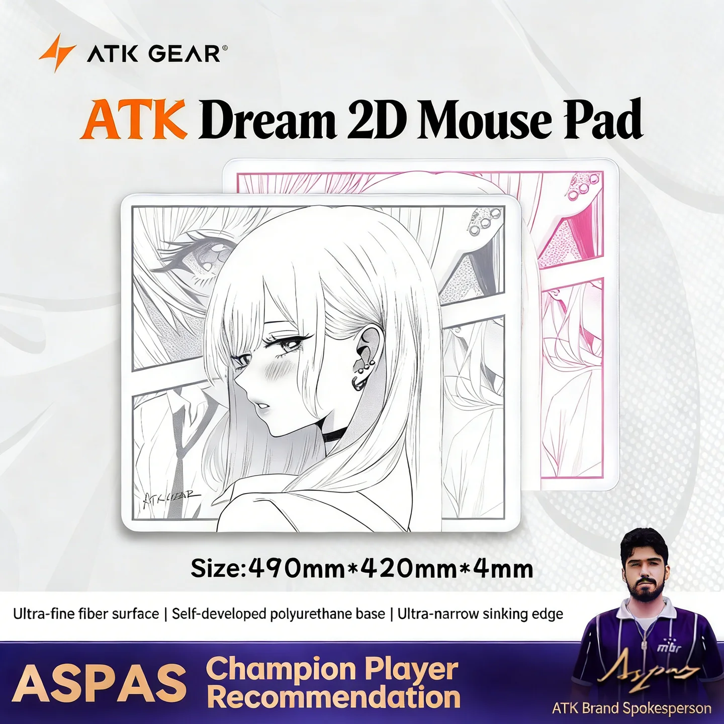 Esports Gaming Mouse Pad - ATK Dream Anime Style Muismat Extra