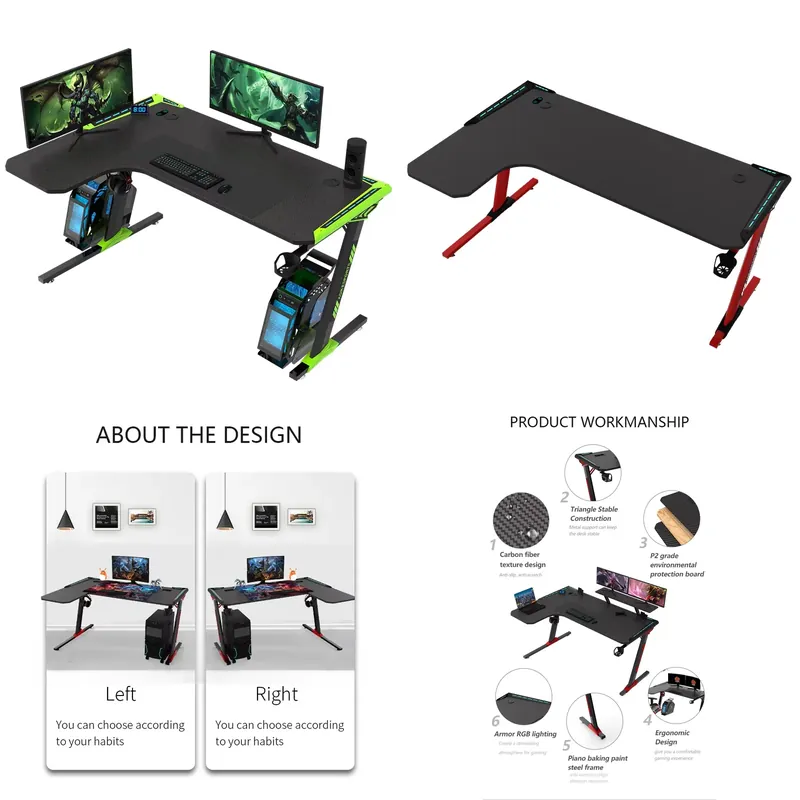 Aor Esports Gaming Desk - AOR ESPORTS Metal Verstelbare Hoogte Gaming