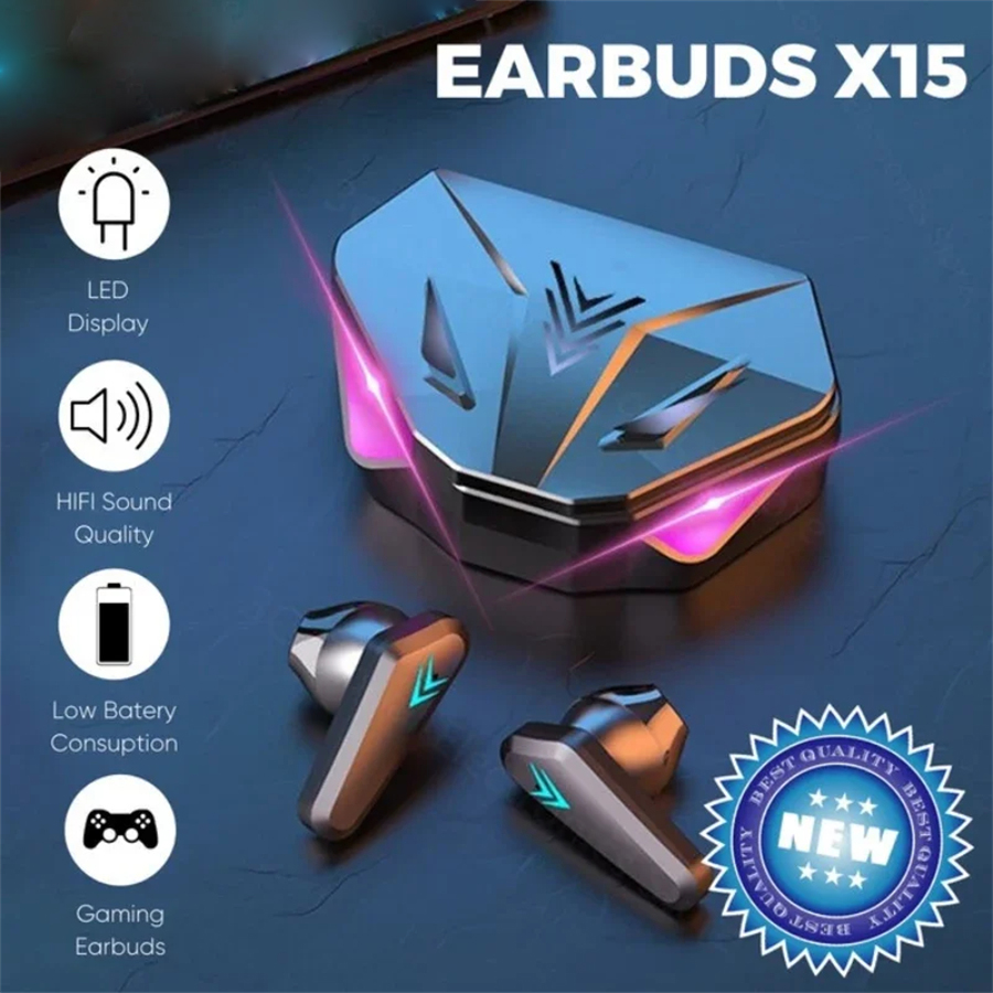 Esports Gaming Gear - X15 TWS Draadloze oortelefoon Bluetooth-hoofdtelefoon 65