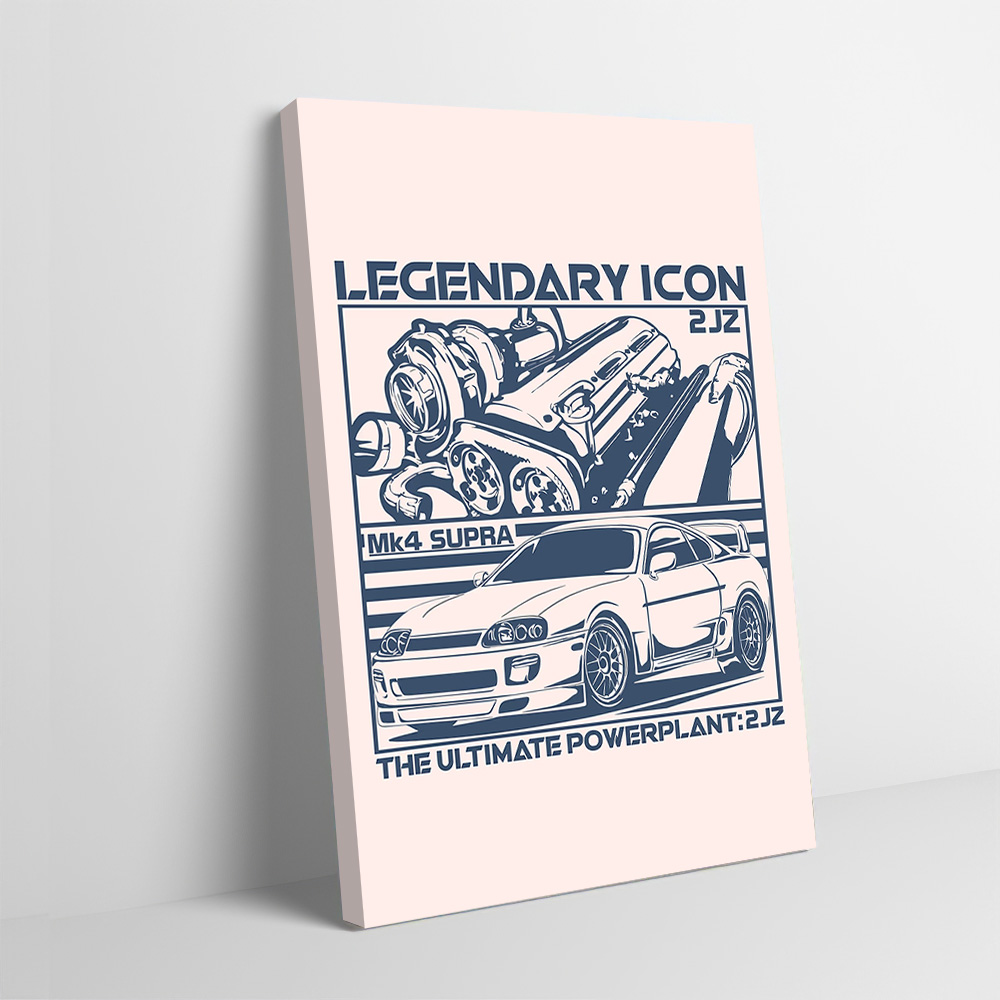 Esports Gaming Poster - MK4 Sportwagen 2JZ Motor Afdrukken Poster