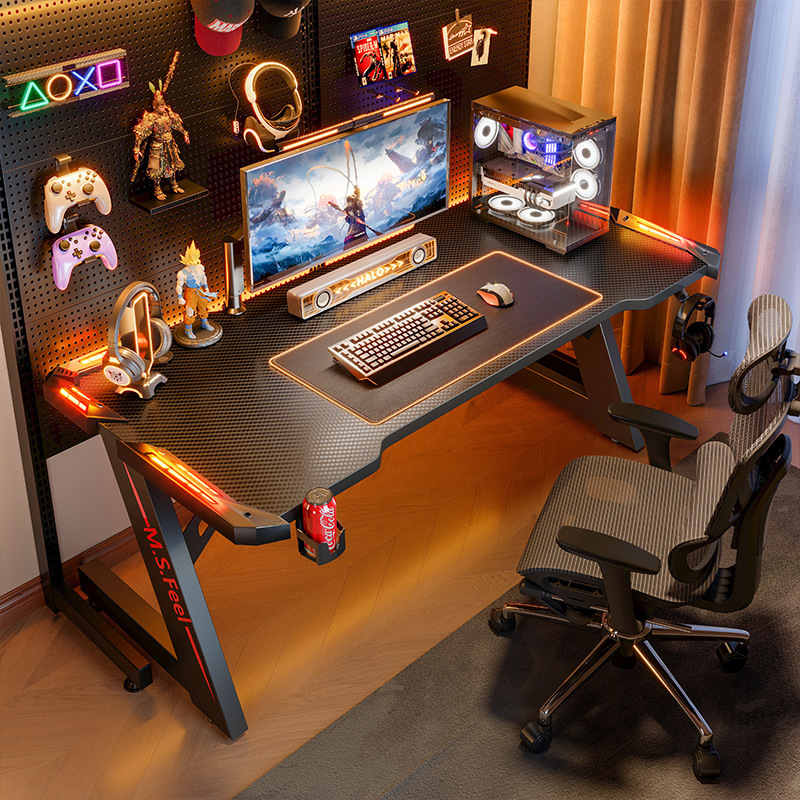 Esports Gaming Live - Pegboard Esports-bureau Computerbureau van koolstofvezel Thuis