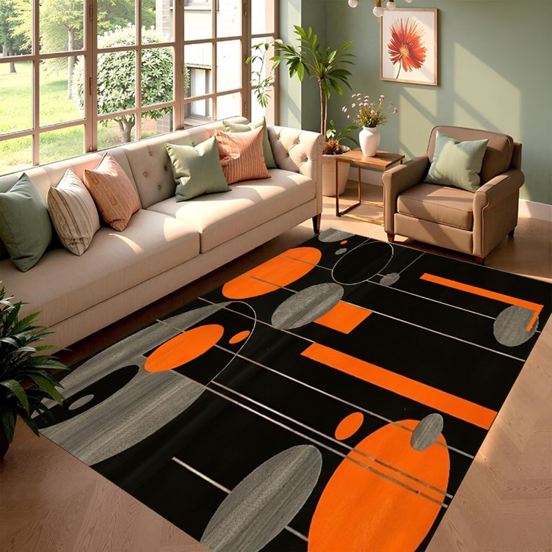 Esports Gaming Live - Gaming Room Zwart Oranje Geometrisch Tapijt