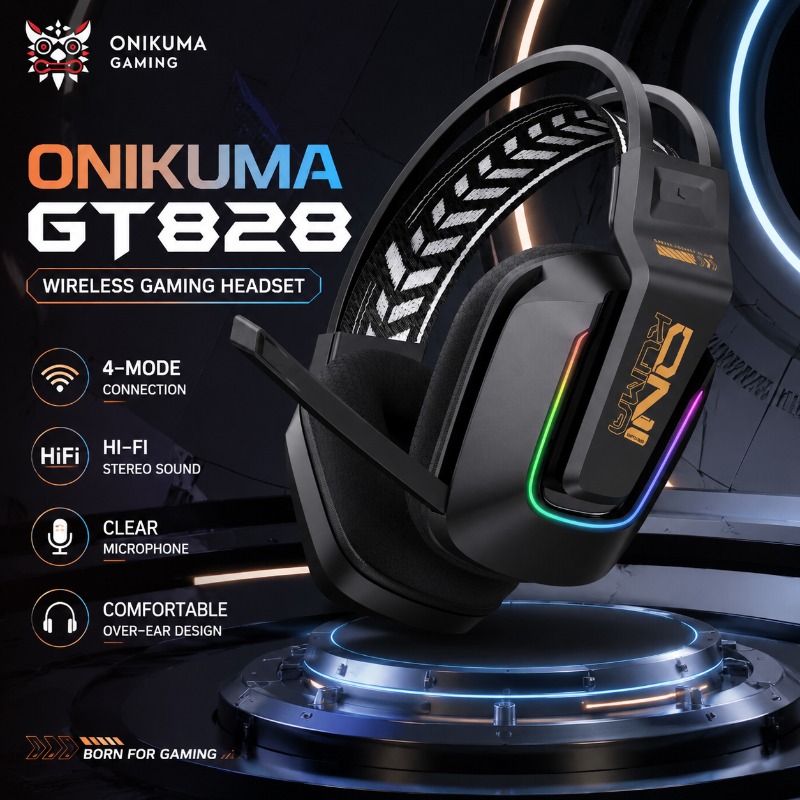 Esports Gaming Gear - ONIKUMA GT828 Gaming Headset 4 modi
