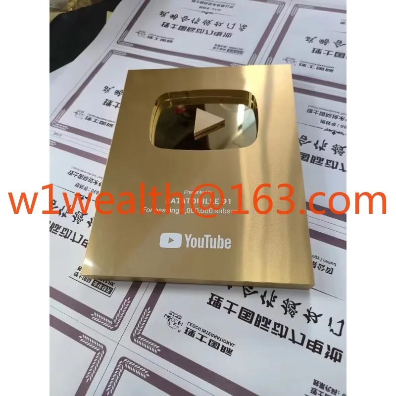Gouden aangepaste naam YouTube - Esports Gaming Trophy recensie en prijs