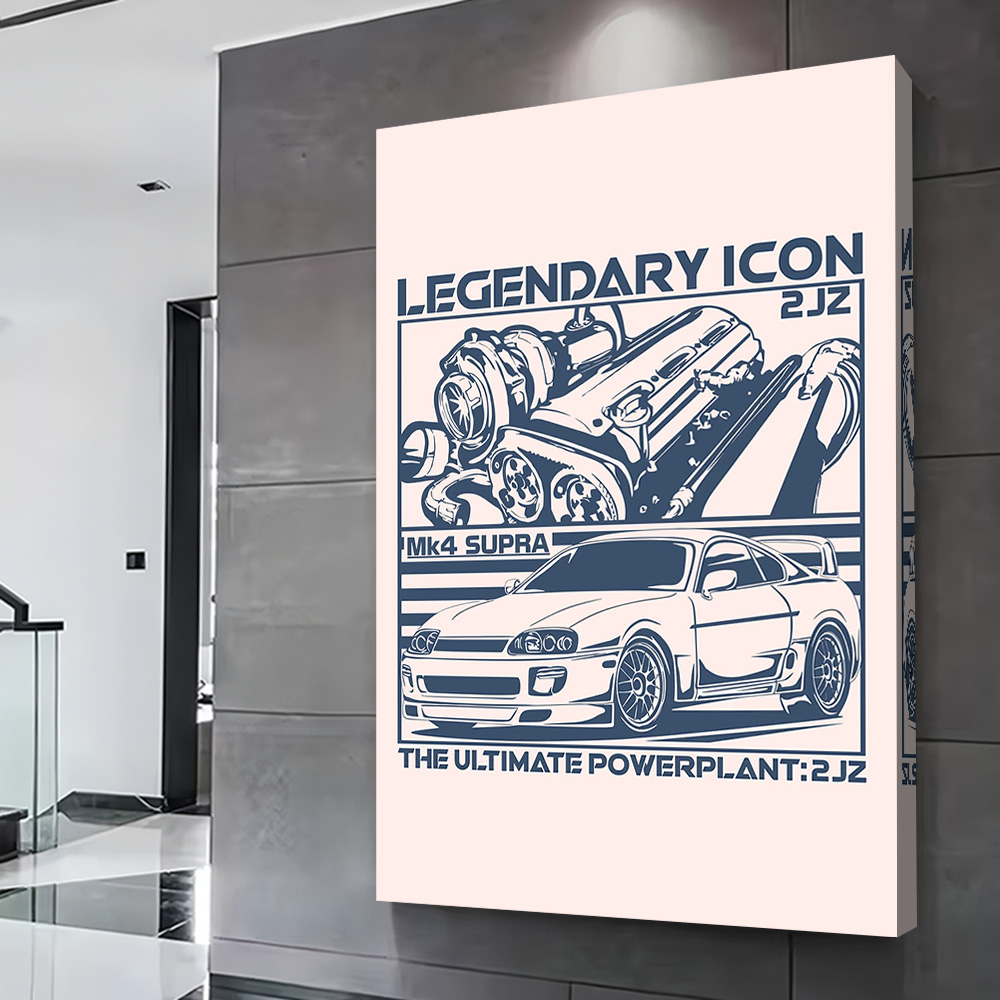 MK4 Sportwagen 2JZ Motor Afdru - Esports Gaming Poster recensie en prijs