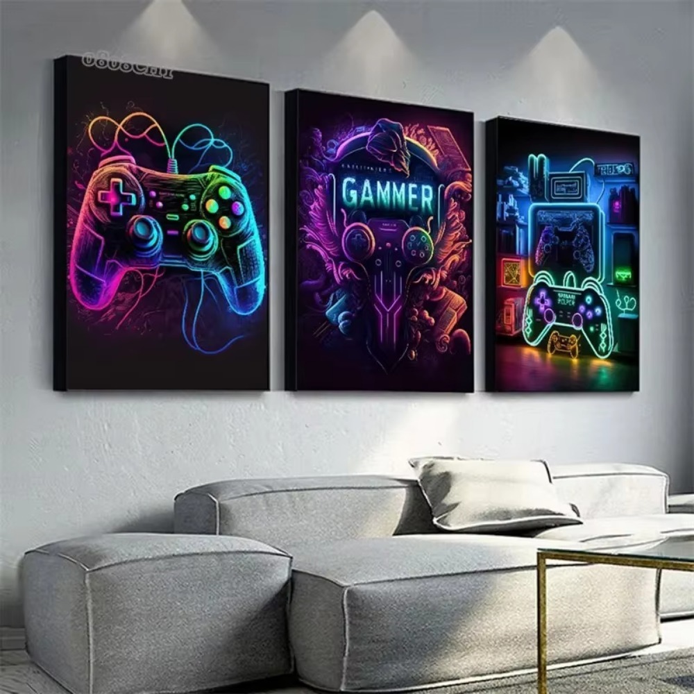 Neon Game Canvas Schilderijen  - Esports Gaming Poster recensie en prijs