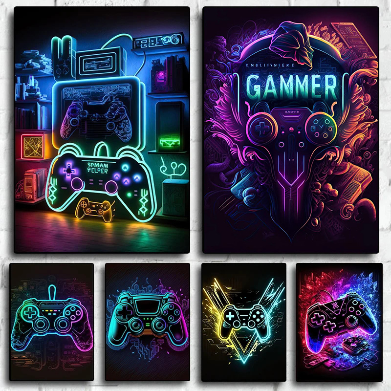 Neon Pop Cool Gaming Wall Art  - Esports Gaming Poster recensie en prijs