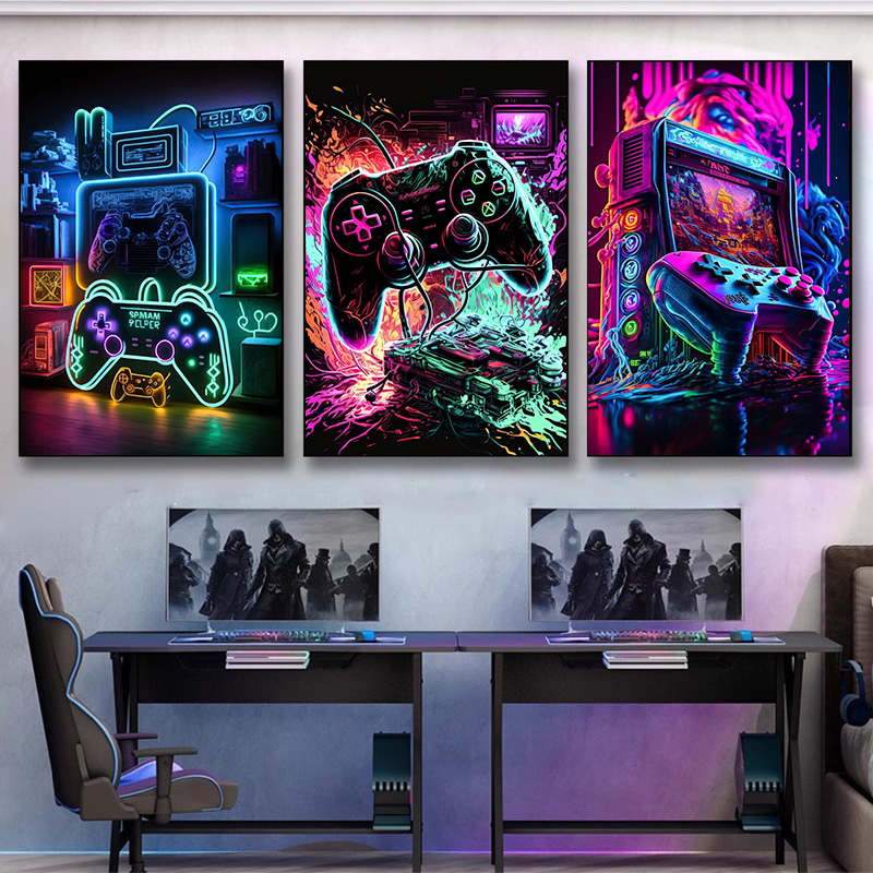 Neon Pop Cool Gaming Wall Art  - Esports Gaming Poster recensie en prijs